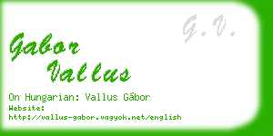 gabor vallus business card